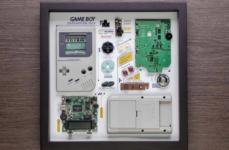 Disassembled Game Boy Wall Art Displays
