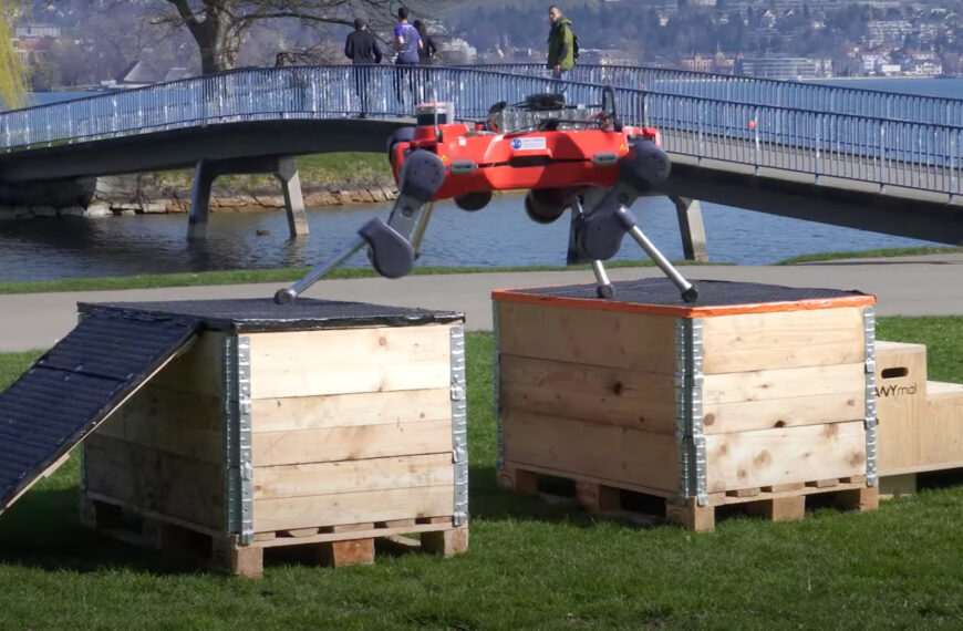 Autonomous ANYmal Quadruped Robot Performs Parkour