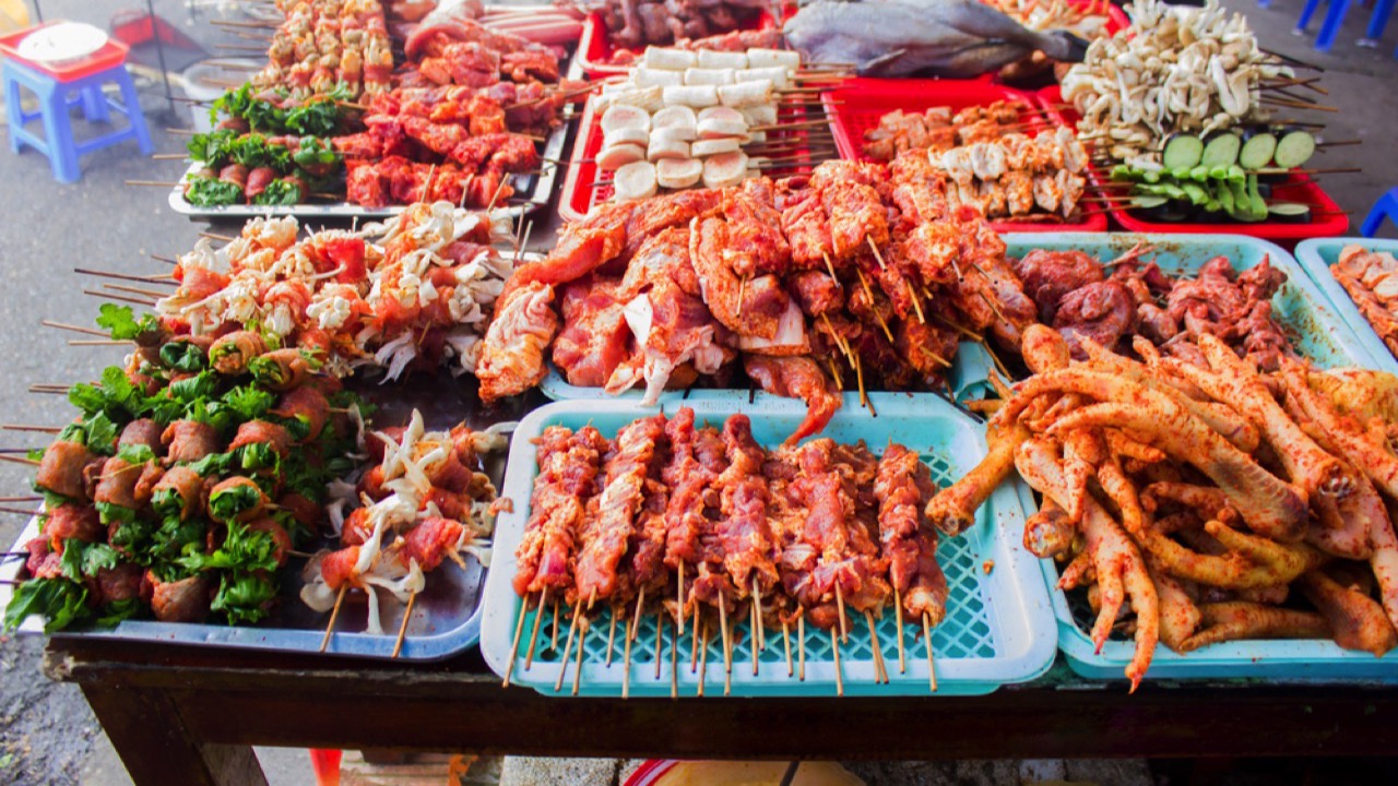 Vietnam bbq street food