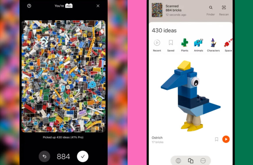 Brickit App Uses AI To Scan Pile Of LEGO Bricks, Suggest Builds With Identified Pieces